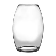 European Handmade Lead Free Crystalline Oval Shaped Vase - Clear - 12" Height