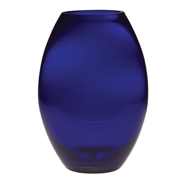 Cobalt Barrel Vase, 10"H