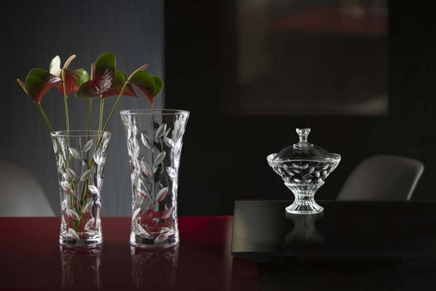 Laurus Wide Vase, 11.75"H