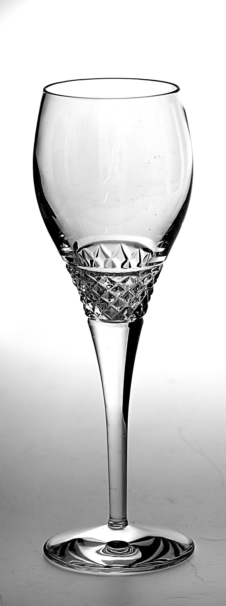 European Quality Cut Crystal Glasses - Tall - Water - Goblet - Glass is 12.75 oz. - Set of 6