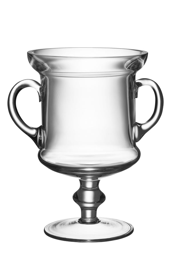 European Lead Free Crystalline Trophy Cup W/ 2 Handles