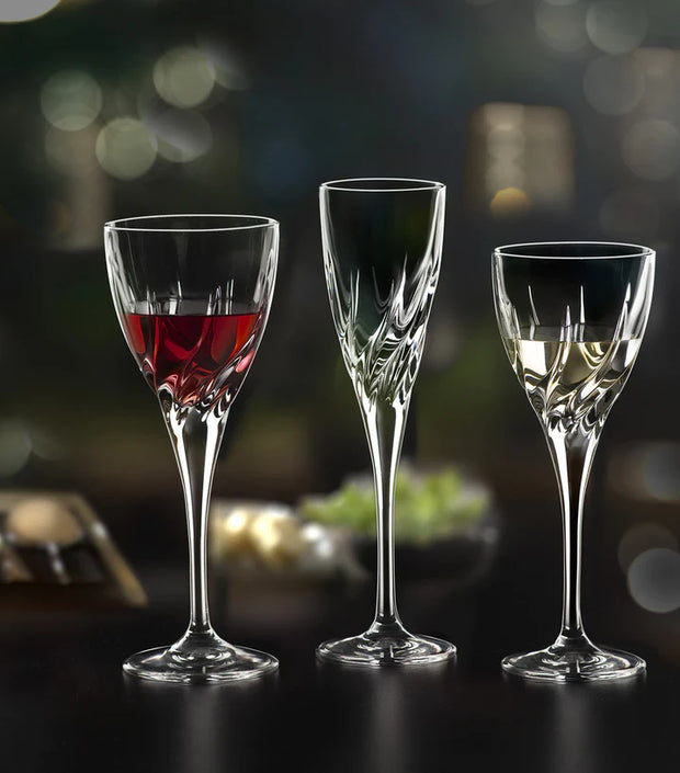 Champagne - Toasting Flutes - Stemmed Glasses - Set of 6 - 4.5 oz -Made in Europe